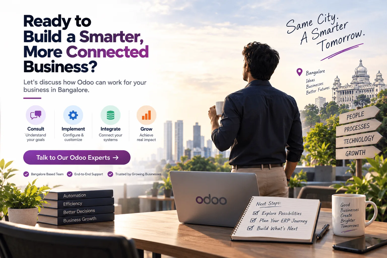 Ready to build a smarter, more connected business with Odoo in Bangalore: consult, implement, integrate and grow