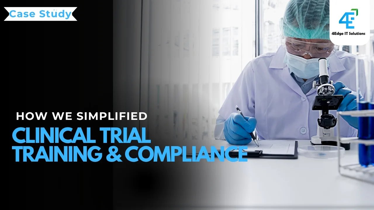 Healthcare training compliance dashboard for clinical trials
